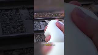 What Happens When NonNewtonian Fluid Meets Train Tracks [upl. by Anawk]