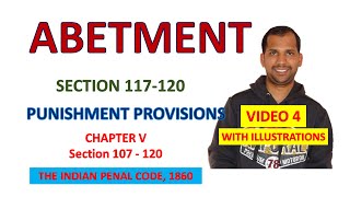 Abetment  Chapter V  Video Part 4  Section 117  120  The Indian Penal Code 1860 [upl. by Nahpos]