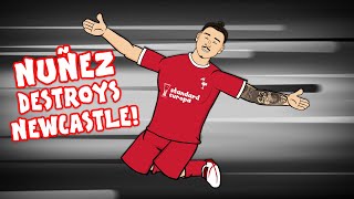 🔴NUNEZ DESTROYS NEWCASTLE🔴 vs Liverpool 12 Parody Goals Highlights Darwin Chant [upl. by Placia525]