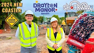 Drayton Manor NEW Coaster Construction Begins amp BIG Shockwave Changes For 2024 [upl. by Jilly]