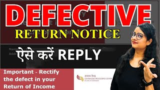 Defective Return Notice us 1399  Income Tax Return Defective How to correct Defective return [upl. by Theodor]