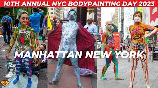 LIVE New York 10th Annual NYC Body Painting Day • Parade 2023 Andy Golub [upl. by Eberta93]