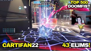 43 Elims CARTIFAN22 TOP 500 DOOMFIST ON NUMBANI  OVERWATCH 2 SEASON 12 [upl. by Gosser74]