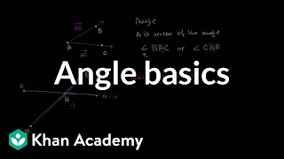 Angle basics  Angles and intersecting lines  Geometry  Khan Academy [upl. by Gherlein314]