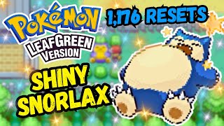 INCREDIBLY FAST FULL ODDS SHINY SNORLAX AFTER 1176 RESETS IN POKEMON FIRE RED amp LEAF GREEN [upl. by Elbart493]