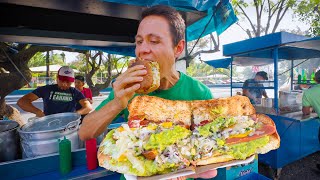 Guatemala Street Food Tour 🇬🇹 CRAZIEST HOT DOGS in the World in Guatemala City [upl. by Amlas]