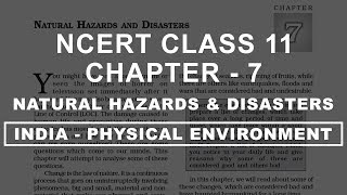 Natural Hazards and Disasters  Chapter 7 Geography NCERT class 11 [upl. by Garfinkel957]