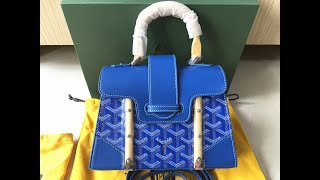 Original Goyard Goyardine Structure Mini Saigon Sky Blue Bag HD Unboxing [upl. by Kiyoshi]