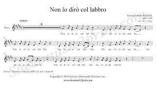 Handel  Non lo dirò col labbro [upl. by Nirb]