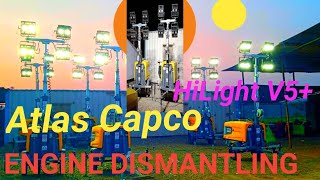 Atlas Capco HiLight V5 Engine Dismantling lighting tower [upl. by Ahseiym]