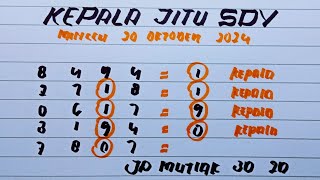 ANGKA MAIN SDY  RUMUS SDY 20 OKTOBER 2024  PREDIKSI SIDNEY HARI INI  TUNGGAL SDY [upl. by Lleneg]