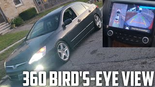 360 Birds Eye View Install  Review  TSX Side Mirrors Install 03 to 07 Accord [upl. by Avilla247]