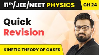 Kinetic Theory of Gases  Quick Revision  Class 11 Physics Ch 24 HC Verma JEENEET [upl. by Maurilla234]