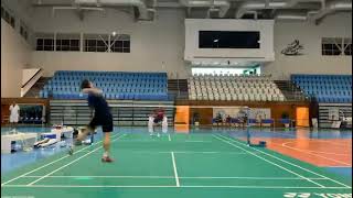 Loh Kean Yew Sparing Partner With Viktor Axelsen Training Camp in Dubai [upl. by Idnym471]