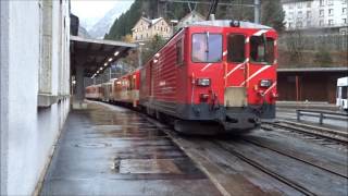 MGB in Andermatt and Göschenen 112016 [upl. by Thesda680]