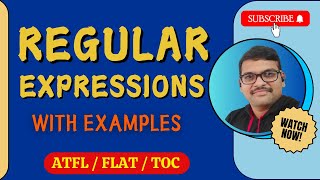 REGULAR EXPRESSIONS IN AUTOMATA THEORY  REGULAR EXPRESSION WITH EXAMPLE  TOC [upl. by Eyatnod]