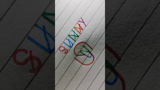 SUNNY name logo shorts art artist trending [upl. by Dalis909]