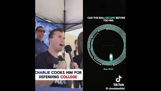 Charlie Kirk DESTROYS College Student…😭😬 shortsvideo podcast socialexperiment [upl. by Ulrika686]