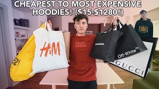 Buying the CHEAPEST To Most EXPENSIVE Hoodies Gucci OffWhite amp More [upl. by Ahker]