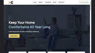 Fully Responsive AC Website Design [upl. by Abagael]