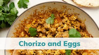 Easy Mexican Chorizo and Eggs  Elise Tries to Cook [upl. by Emsmus518]