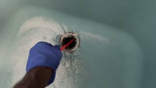 How to use How to use Drain Snake Hair Clog Remover on bathroom tub [upl. by Anelrahs526]