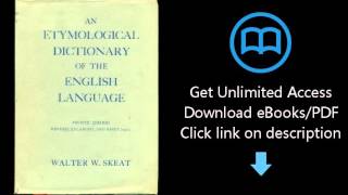 Download A Concise Etymological Dictionary of the English Language PDF [upl. by Neemsaj457]