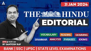 The Hindu Editorial Analysis  The Hindu Vocabulary by Santosh Ray  Bank SSC amp Railway Exams [upl. by Aivatal]