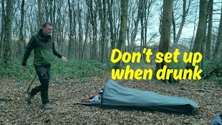 Getting drunk before a Wild Camp is NOT a good idea OEX Salamanda Bivvy Bivvi bag UK Camping [upl. by Eannaj415]