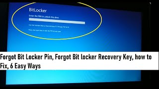 Forgot bit locker pin forgot bit locker recovery key how to Fix 6 Easy Ways [upl. by Auof]