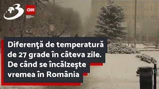 Diferenţă de temperatură de 27 grade în câteva zile De când se încălzeşte vremea în România [upl. by Hermie]