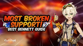 MOST BROKEN SUPPORT Updated Bennett Guide  Best Artifacts Weapons amp Teams  Genshin Impact 26 [upl. by Dorina851]