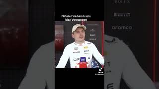 Ohhhhhh Natalie Pinkham burns max verstappen f1 formula1 racing [upl. by Atiuqehs]