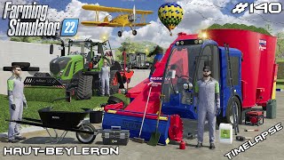 GRASS SILAGE HARVEST with FEED MIXER  Animals on HautBeyleron  Farming Simulator 22  Episode 140 [upl. by Ahsirkal]