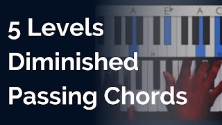 5 Levels of Diminished Gospel Passing Chords 🔥🔥  Beginner To Advanced [upl. by Yhtorod]