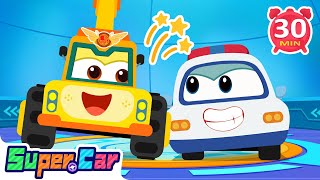 The Best Duo  Excavator amp Police Car  Kids Cartoons amp Kids Songs [upl. by Merritt]