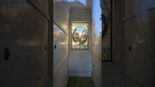 Peek inside Crittenden mausoleum Mt Hope Cemetery Rochester NY Stained glass window [upl. by Gnidleif]