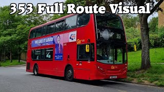 FULL ROUTE VISUAL  353  Forestdale to Ramsden Estate  EN43 SN12AOU [upl. by Detta]