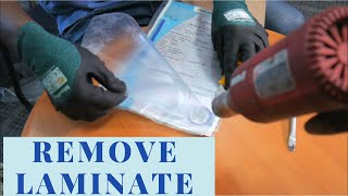 How to Remove Laminate From Any Document  Protect Your Document  DYI 2024 [upl. by Elfont]