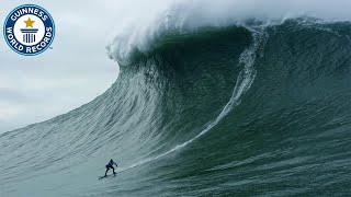 Largest wave surfed  Guinness World Records [upl. by Nnylsia]