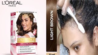 Trying new loreal no ammonia excellence creme hair colour  Kaur Tips [upl. by Daphna865]