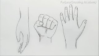 hands drawing tutorial for beginners  3 Different Ways [upl. by Madora]