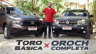 Comparativo de Picapes Fiat Toro Endurance x Renault Oroch Outsider  Quem leva a melhor [upl. by Brunella158]