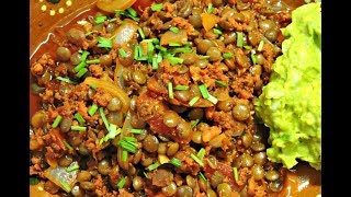 Chorizo con lentejas guisado delicioso RecetasdeLuzMa [upl. by Shulem998]