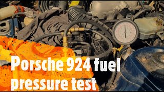 Porsche 924 fuel pressure test  part 38 [upl. by Gabriele]