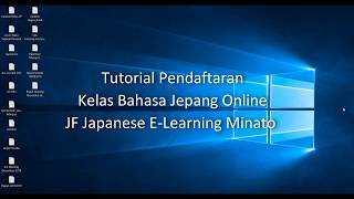 Tutorial Pendaftaran Kelas Bahasa Jepang Online JF Japanese ELearning Minato [upl. by Duncan]