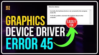 How to Fix NVIDIA Graphics Card Not Detected Error 45 [upl. by Ennaharas650]