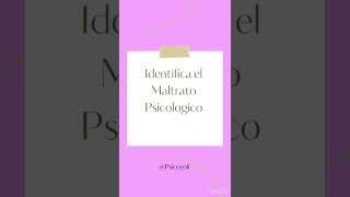 5 Tipos de Maltrato Psicológico saludmental [upl. by Herzog]