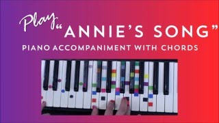 How to Play Sing Annies Song  John Denver  Easy Piano Chord Lesson  IVOREEZ [upl. by Niar]