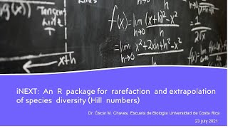 iNEXT An R package for rarefaction and extrapolation of species diversity [upl. by Idona222]